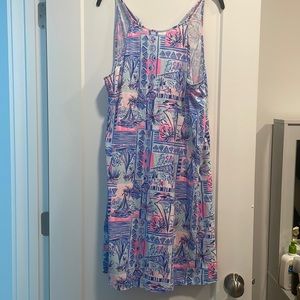Gently used Lilly Pulitzer halter dress, size L